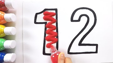 Numbers 1~10 coloring & drawing ㅣ 1~10 숫자 그리기 색칠하기