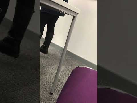 A Teacher Wearing Leather Knee High Boots in rough condition ASMR