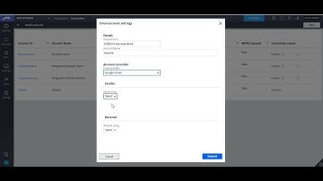 Creating Email Account through App studio