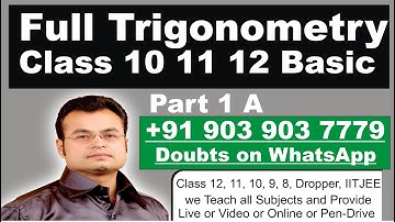 Part 1 A Trigonometry For Class 10 11 12 Best Explanation maths trigonometry