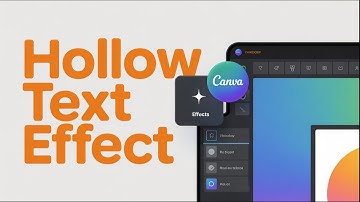 How to make text hollow in Canva