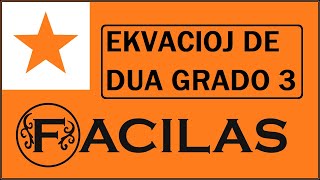 EKVACIOJ DE DUA GRADO 3 (ESPERANTO)