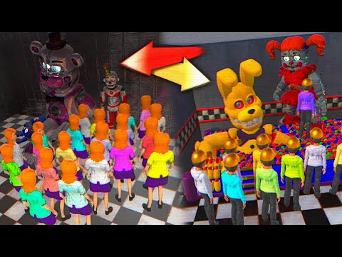 FNAF ЗАСУНУЛ ТОЛПУ ШКОЛЬНИЦ в КОСТЮМ ФАНТАЙМ ФРЕДДИ ИГРАЯ за ЦЕЛОГО ЭННАРДА и БЭЙБИ из ФНАФ !!!