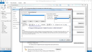 Creating an  Email Signature for Outlook 2013