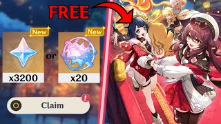 WATCH THIS VIDEO BEFORE THE LANTERN RITE! HOW TO CLAIM 3200 FREE PRIMOGEMS! - Genshin Impact