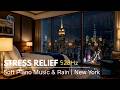 Fall Asleep Fast 🌌 New York Piano &amp; Heavy Rain Sounds | 528Hz Deep Sleep Music