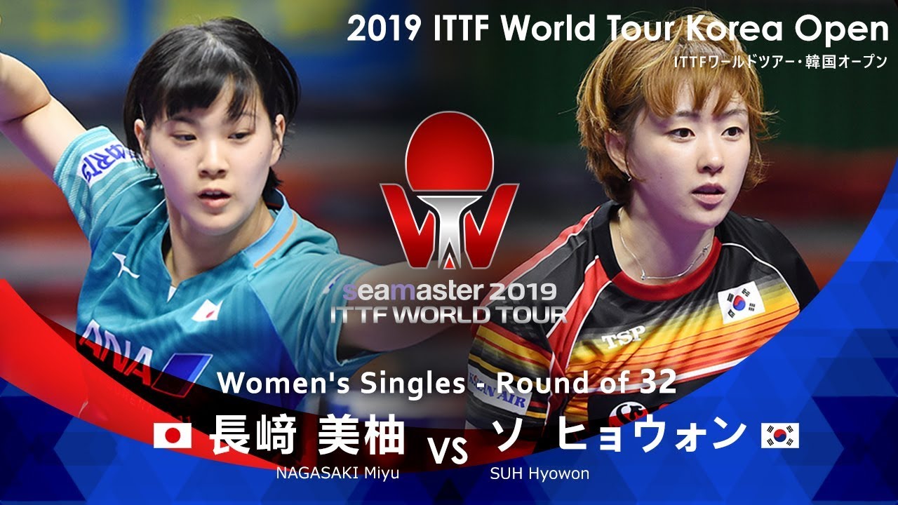 卓球韓国オープン2019 結果速報 日程テレビ放送 ずっとスポーツ