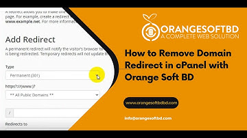 How to Remove Domain Redirect in cPanel with Orange Soft BD