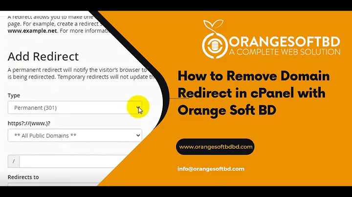 How to Remove Domain Redirect in cPanel with Orange Soft BD