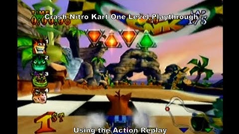 Crash Nitro Kart One Level Playthrough using the Action Replay for Gamecube :D #GameCube #Nintendo