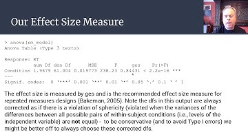 The General Linear Model ANOVA Part 1 Video 3