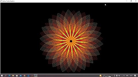 Beautiful Sunflower Rangoli using Python | Diwali Special | Wait for end | Very small code