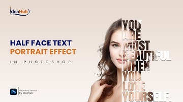 Half Face Text Portrait effect | Short Photoshop Tutorial | Design Idea | #photoshop
