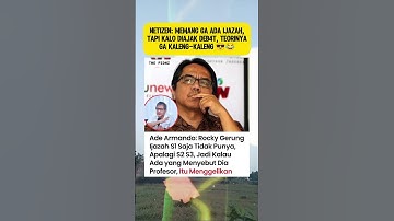 ADE ARMANDO SEBUT ROCKY GERUNG TAK PUNYA IJAZAH S1, APALAGI S2, S3 🙄