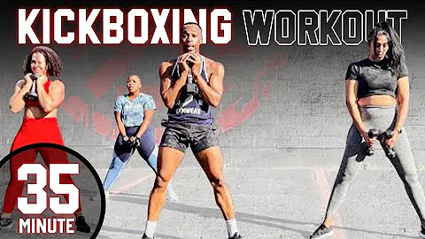 35 Minute Cardio Kickboxing Workout With Weights