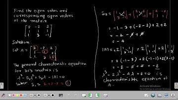 Example 4 Eigen values and Eigen vectors of Non Symmetric Matrix