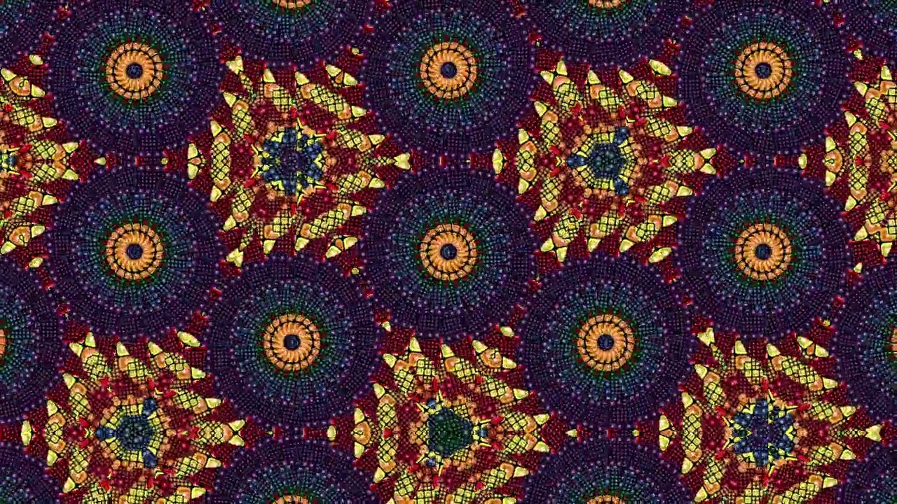 4K! Trippy Mesmerizing Rainbow Kaleidoscope, Soothing Ambient Music for Meditation Yoga Sleep Study