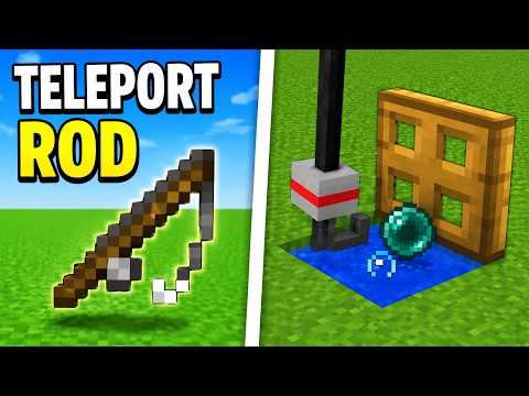 NEW UPDATED Minecraft Java 1.21+ Teleport Rod Tutorial 😱 Secret Ender Pearl Teleporter Build
