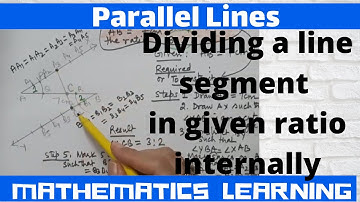 Divide a given line segment in given ratio internally