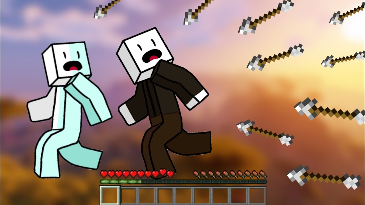 MINECRAFT, bet iš dangaus krenta STRELĖ w/Kristiz - YouTube