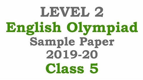 LEVEL 2 IEO English Olympiad Class 5