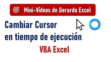 Cambiar cursor (puntero del ratón) en tiempo de ejecución | VBA Excel