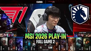 T1 vs TLAW GAME 2 MSI 2026 PLAY-IN | FULL GAME | T1 vs TEAM LIQUID ALIENWARE G2 MSI 2026