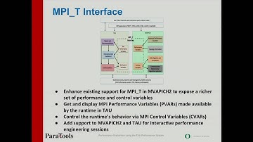Performance Evaluation using the TAU Performance System - Sameer Shende, University of Oregon
