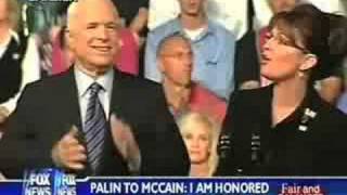 McCain Cant Stop Staring at Sarah Palins Boobs