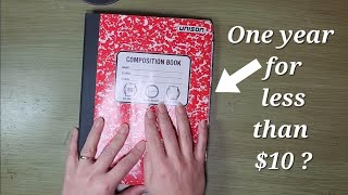 Bullet Journaling on a Budget  Fit One year in a Composition Notebook