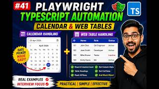 41. Handling Calendars & Web Tables in Playwright TypeScript | Playwright TypeScript 2026