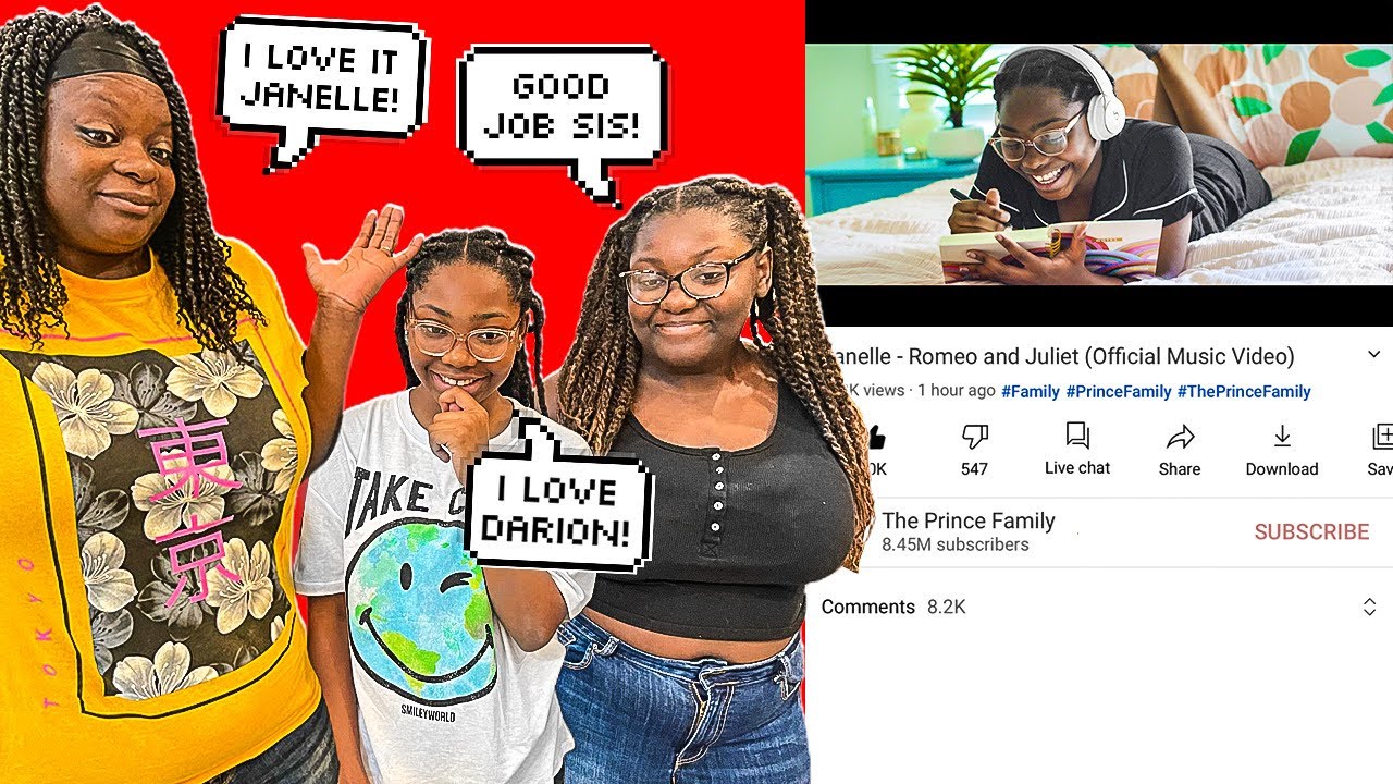 JANELLE REACTING TO HER SONG SHE MADE ABOUT HER CRUSH DARION | ROMEO & JULIET (OFFICIAL MUSIC VIDEO)