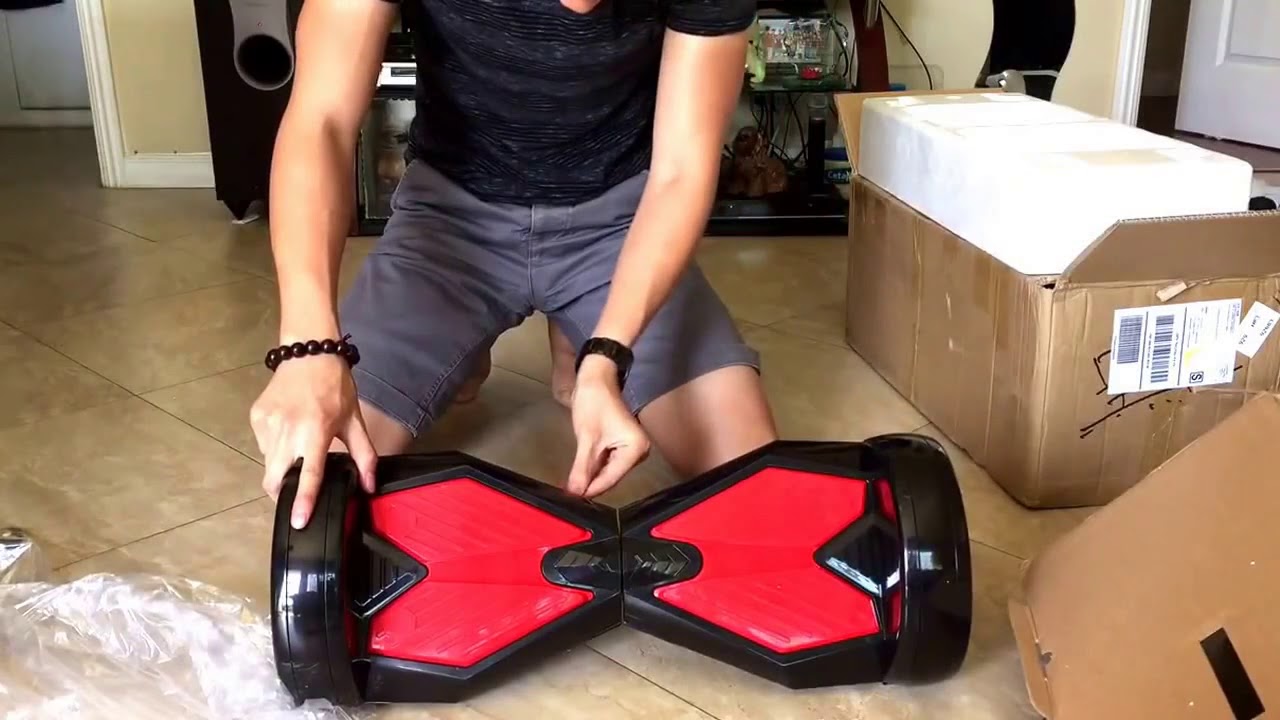 Black Red Hoverboard Lamborghini 8 Inch With Bluetooth, Led Lights