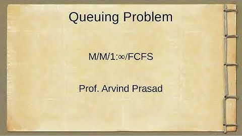 Operation Research Queuing Theory Problem M/M/1:inf/FCFS