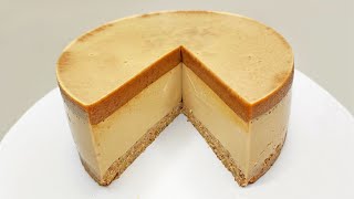 Only 110 kcal! Caramel Coffee cheesecake for losing weight! No baked goods, sugar or eggs