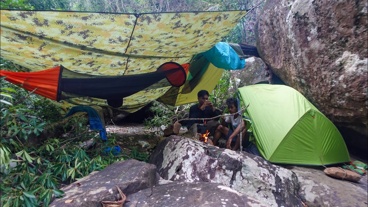 Camping in the woods on an island 24 hours បោះតង់នៅក្នុងព្រៃលើកោះកោះកុងក្រៅ Episode 80