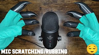 ASMR Mic Scratching No Talking - Gentle Mic Scratching Rubbing Gripping Tapping Wiping 😌