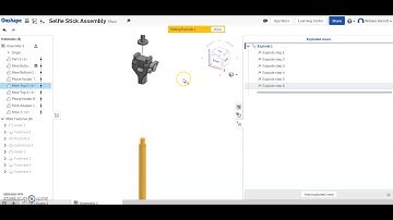 Selfie Stick Exploded View Onshape 2.1.4