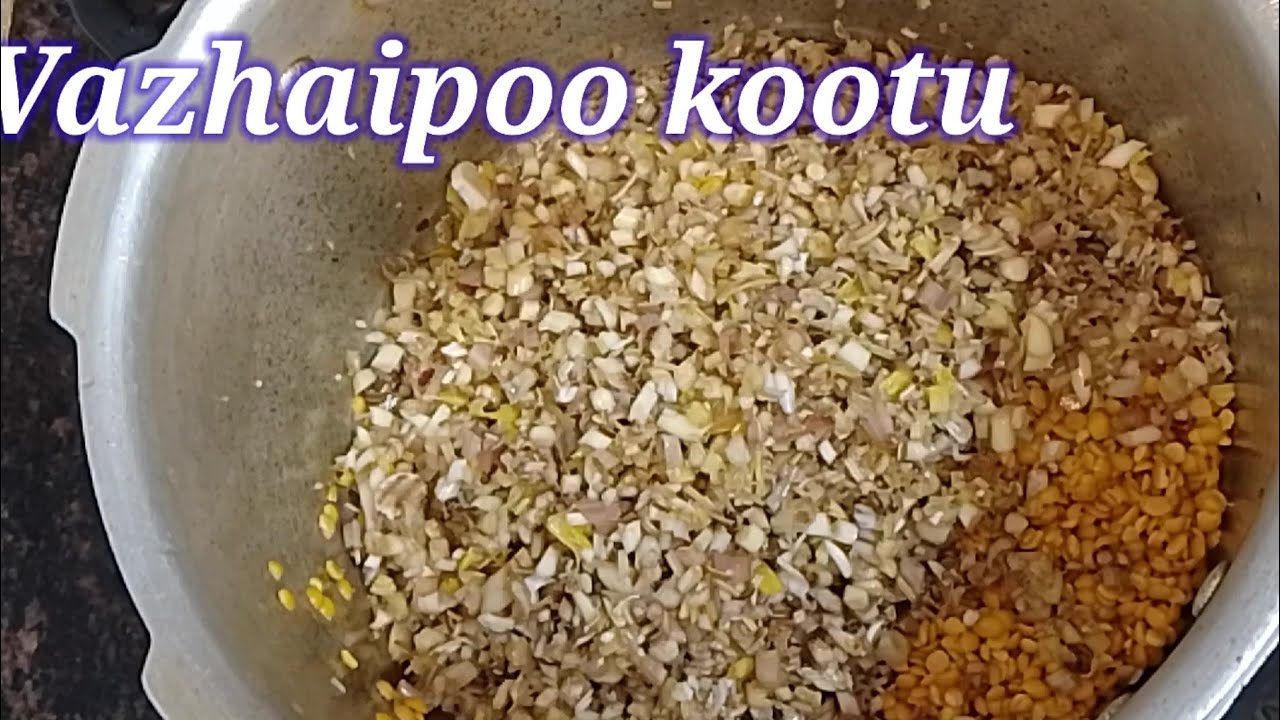 How to make vazhaipoo kootu🤤🤤banana flower side dish🙄😋😋banana leaf