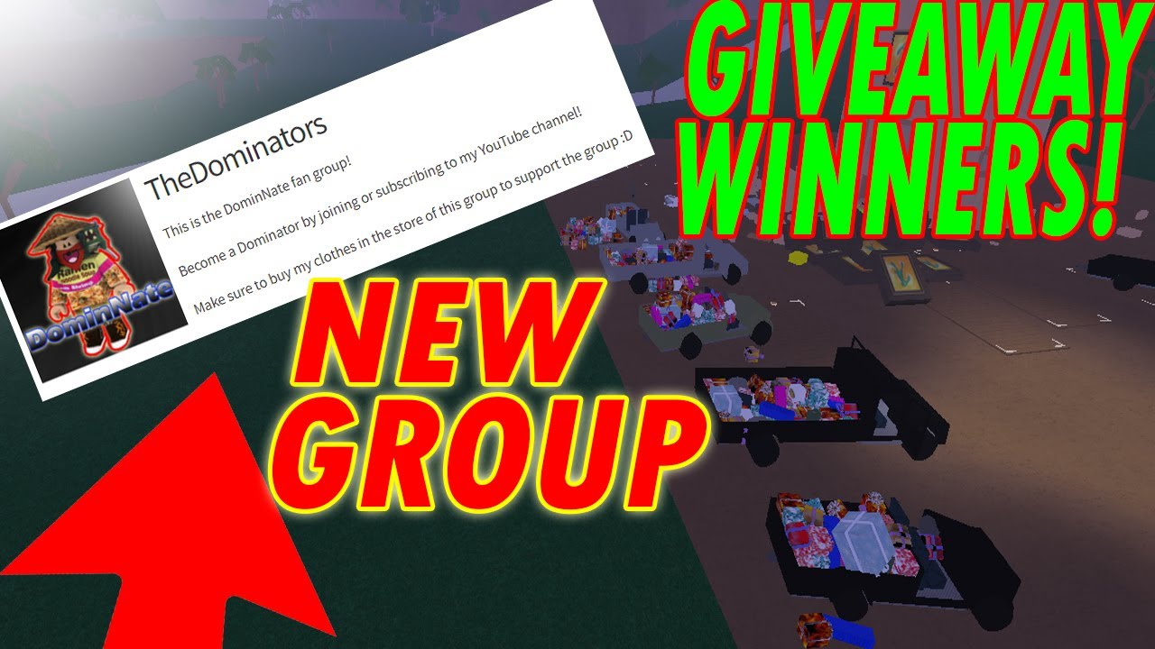 Announcing The Giveaway Winners New Group Roblox Youtube