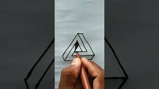 How to Draw 3D Triangles | easy drawing #shorts