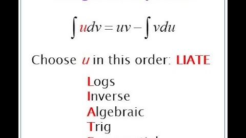 6.1 LIATE: how to choose U for the Integration by Parts (IBP)