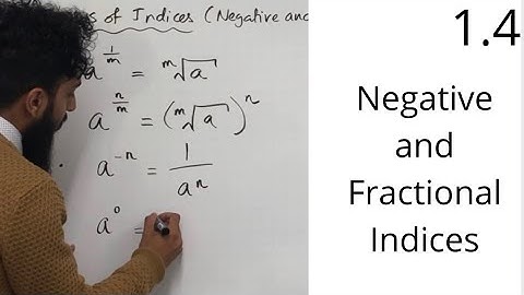 Edexcel AS level Maths : 1.4 Negative and Fractional Indices