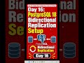 Day 16: PostgreSQL 18 Bidirectional Replication Setup #postgresql #ha #bidirectional #rep #day16