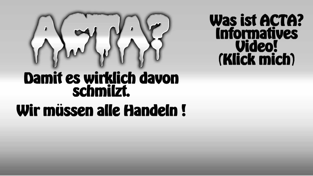 Gemeinsam gegen ACTA ! - GamerifyVis - Stop Acta