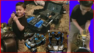 Power Wheels Desert Racer 12 Volt Blue Car Dune Buggy for Kids Unboxing and Happy Meal