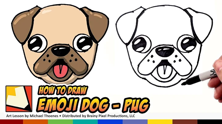 How to Draw a Cute Dog Emoji Pug for Beginners Step by Step | BP