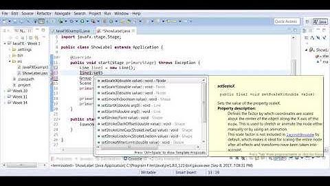 JavaFX - Draw Horizontal Line