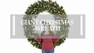 Giant 60 Prelit Christmas Wreath Decoration