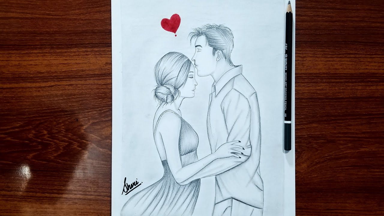 How To Draw Easy Sketch Of Girl And Boy Pencil Sketch Of Couple Step By Step For Beginners Youtube